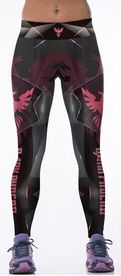 3d Printed Leggings Red Black