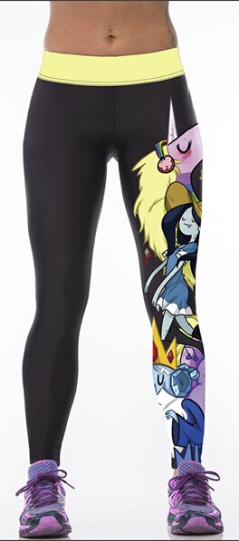 Cartoon Patterned 3D Printed Leggings