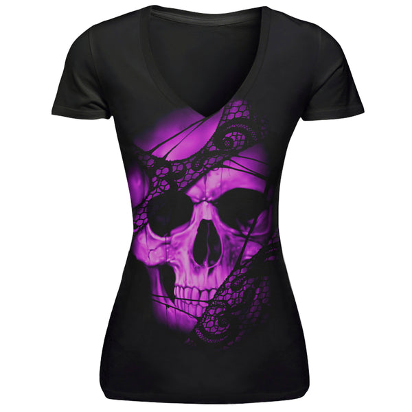 Sexy Purple Lace Skull