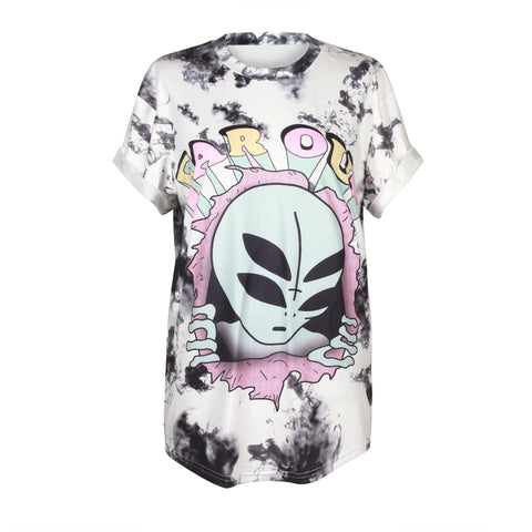 Alien Digital Printed T-Shirt O-Neck