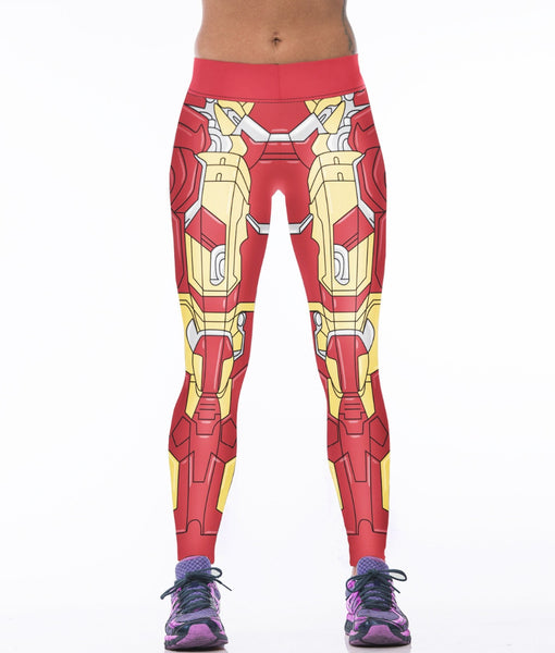 High Waist Patterned 3d Printed Leggings