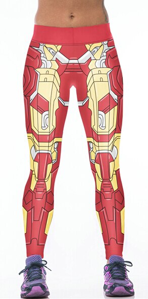 High Waist Patterned 3d Printed Leggings