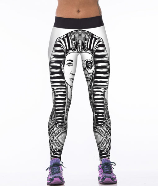 Printed Leggings White Workout Legging Fitness Pants