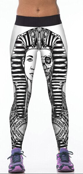 Printed Leggings White Workout Legging Fitness Pants