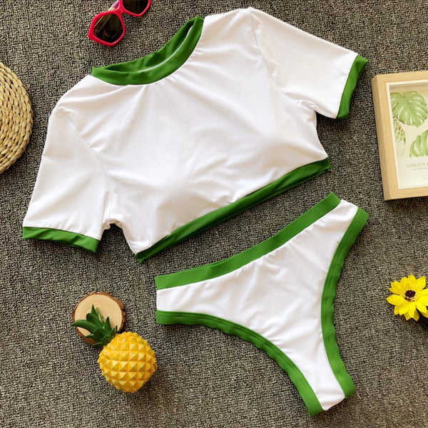 Short Sleeve Bikini Swimwear