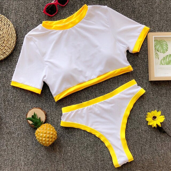 Short Sleeve Bikini Swimwear