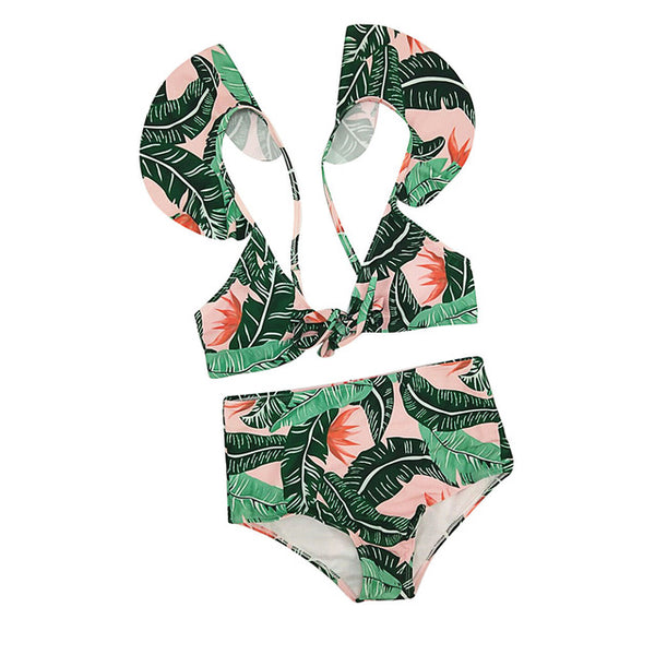 Sexy Green Women Printing  Bikini