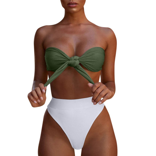 Solid One Piece Swimsuit