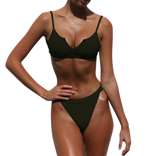 Sexy Solid  Swimsuit