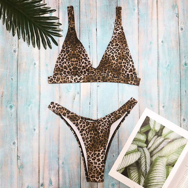 Leopard Thong Swimsuit