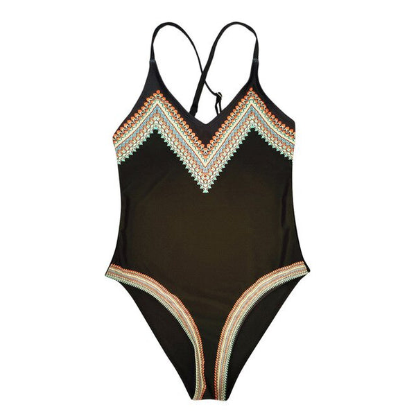 One Piece Geometric Swimsuit